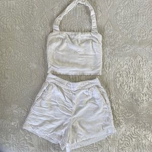 Abercrombie Matching White Linen Set